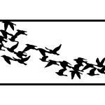 Metal wall decoration Birds 70 cm