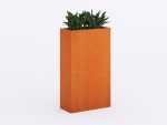 Corten metal garden planter 30x60x105 cm - Image 2