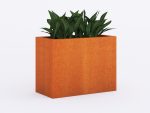 Garden planter metal Corten 30x60x45 cm - Image 2