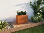 Garden planter metal Corten 30x60x45 cm - Image 3