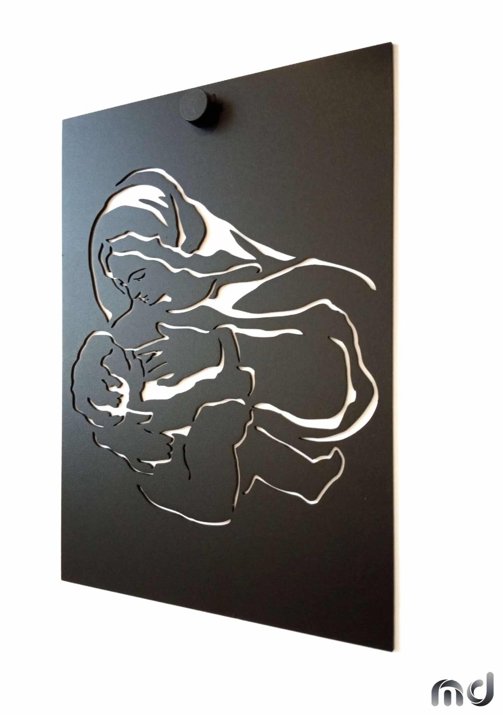 Metal Icon Mother of God with Child KNS023 21 cm - Image 3