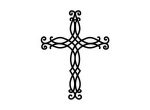 Metal Cross KNS025 30 cm