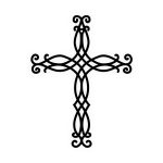 Metal Cross KNS025 30 cm