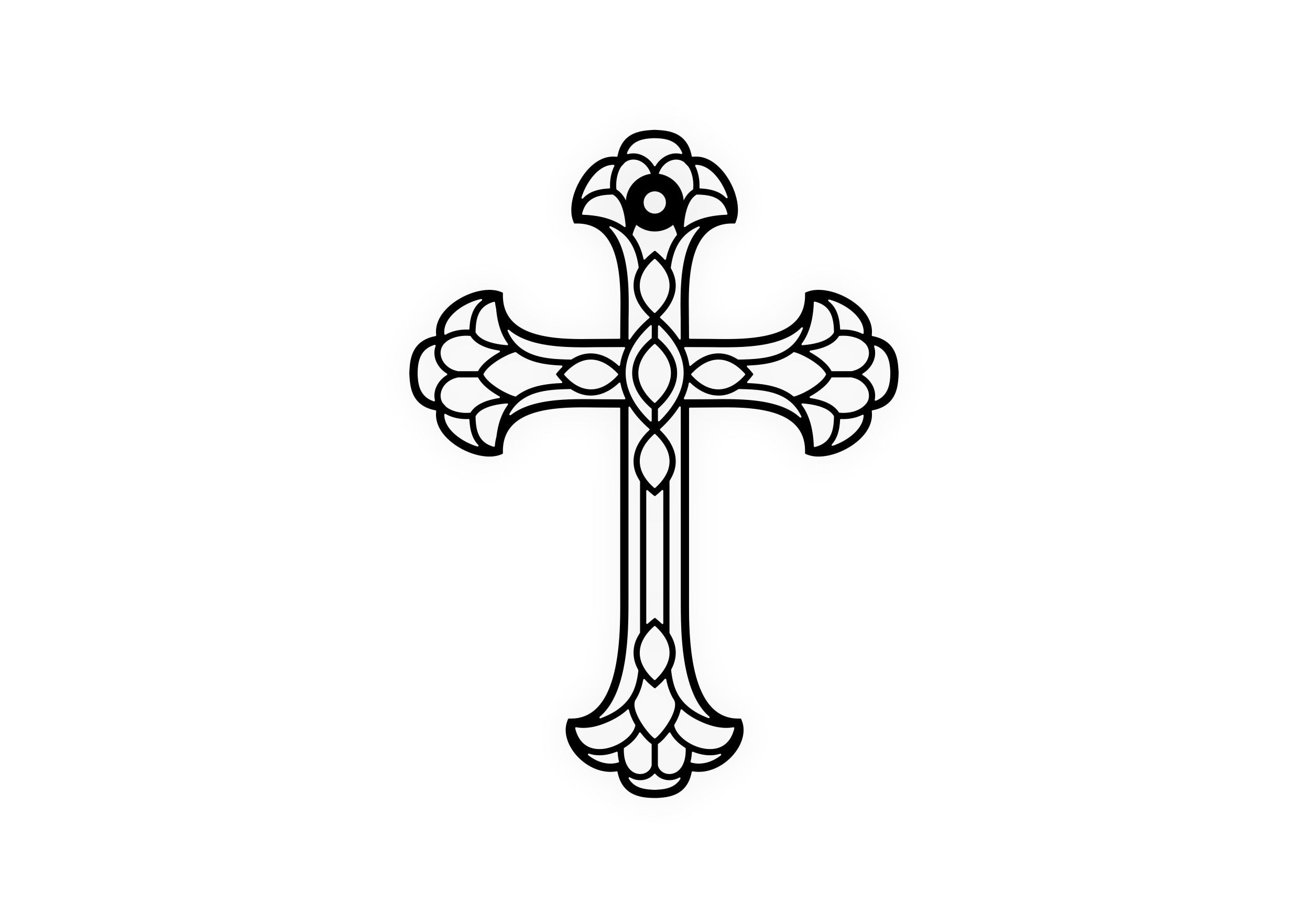 kns026-15-cza Krzyż metalowy KNS026 15 cm