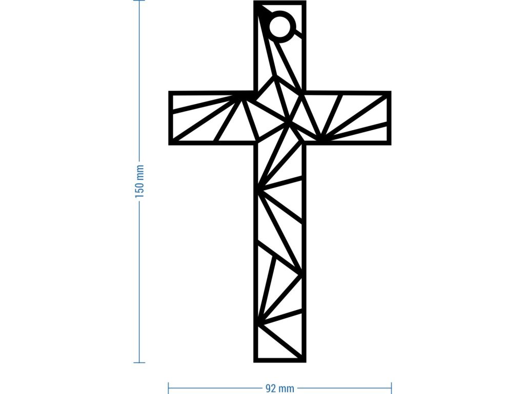 Metal Cross KNS028 15 cm - Image 2