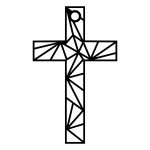 Metal Cross KNS028 15 cm