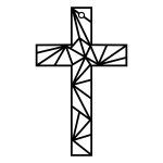Metal Cross KNS028 30 cm