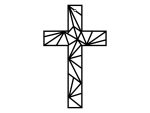 Metal Cross KNS028 50 cm