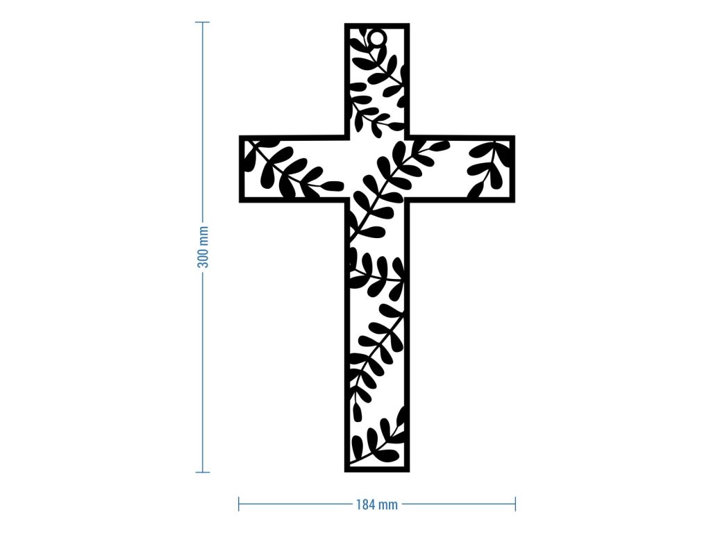 Metal Cross KNS029 30 cm - Image 3