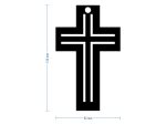 Metal Cross KNS030 15 cm - Image 2