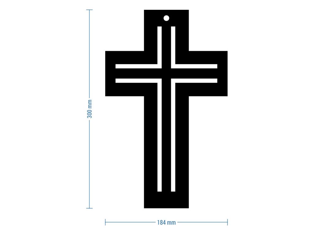 Metal Cross KNS030 30 cm - Image 4