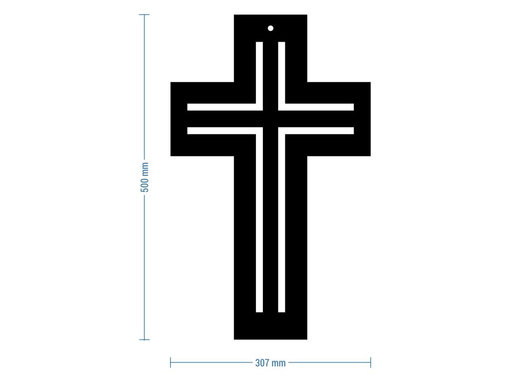 Metal Cross KNS030 50 cm - Image 2