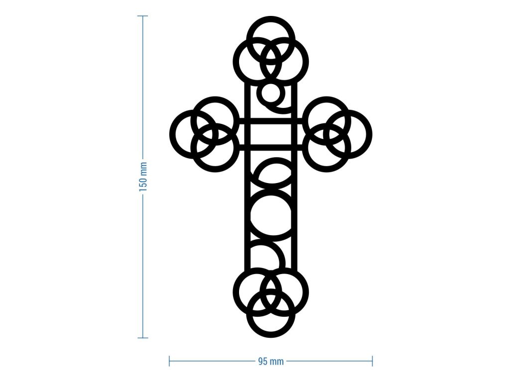 Metal Cross KNS031 15 cm - Image 2