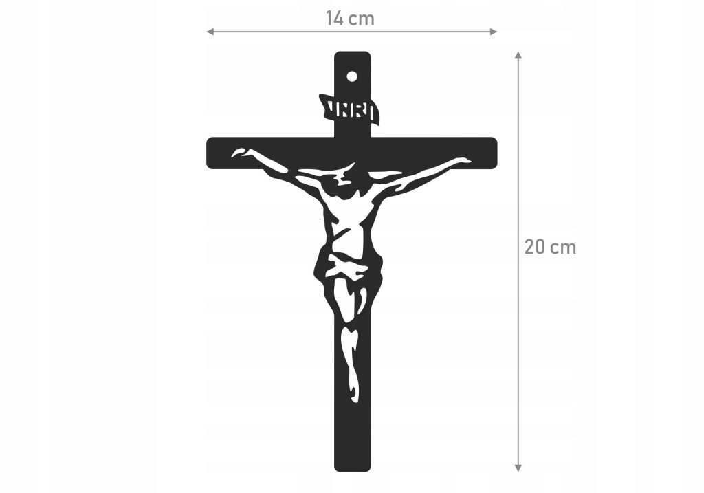 Metal Cross KNS002 20 cm - Image 3