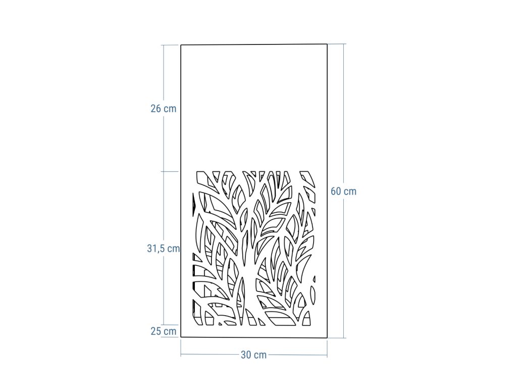 Indoor Plant Stand Openwork A01 30x30x60 - Image 4