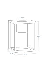 Metal Plant Stand Tube Loft S 30x30x40 - Image 3