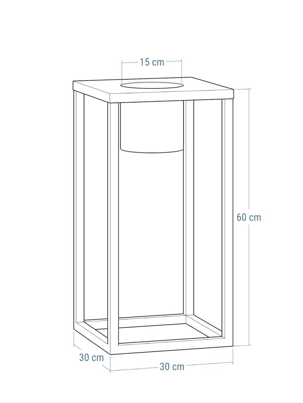 Metal Plant Stand Tube Loft M 30x30x60 - Image 3