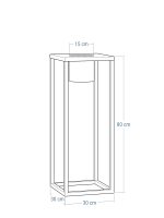 Metal Plant Stand Tube Loft L 30x30x80 - Image 3