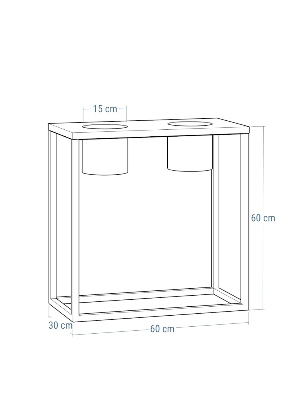 Metal Plant Stand Tube Loft M 30x60x60 - Image 3
