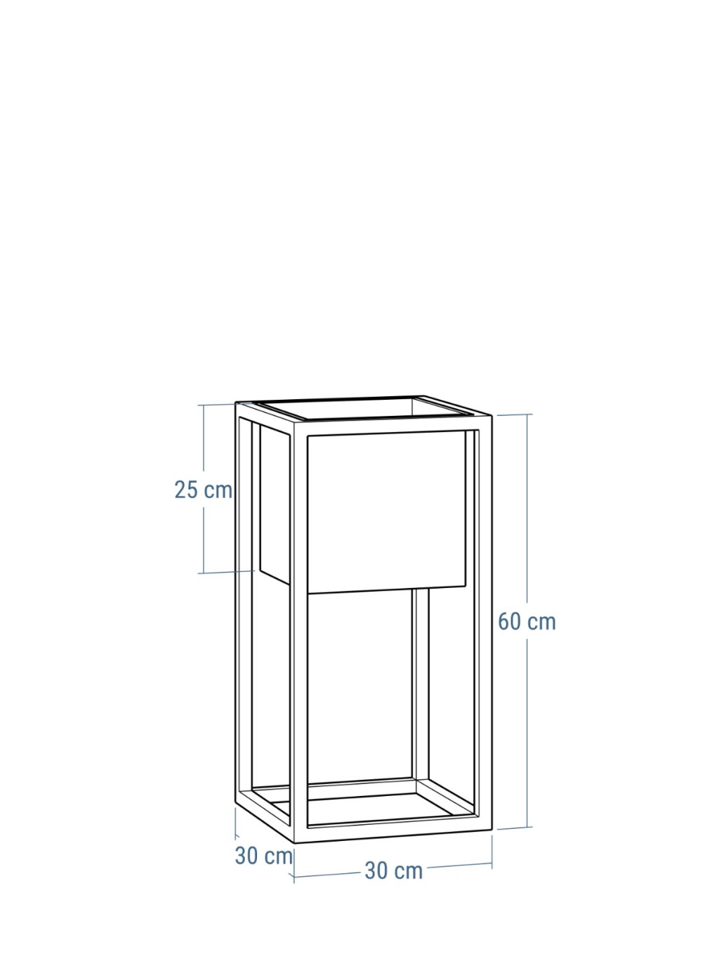 Plant Stand with Internal Pot 30x30x60 - Image 5