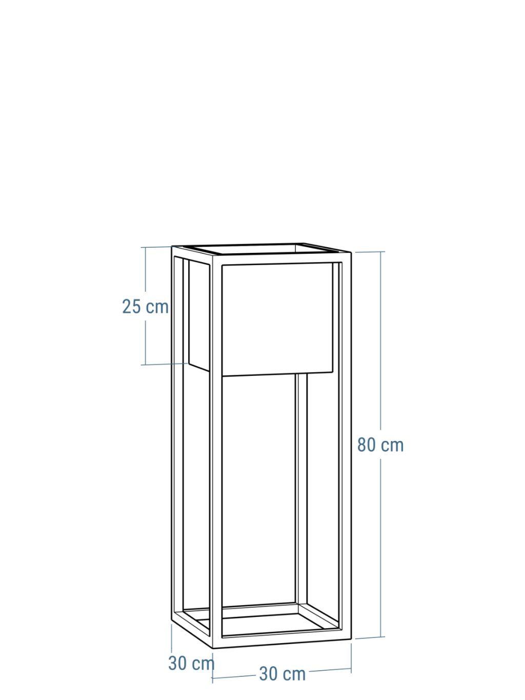 Plant Stand with Internal Pot 30x30x80 - Image 5