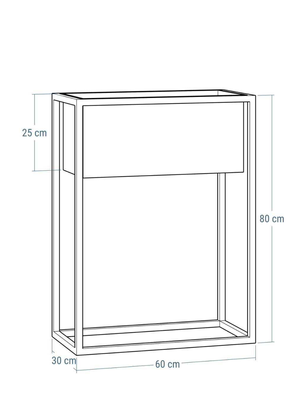 Plant Stand with Internal Pot 30x60x80 - Image 5