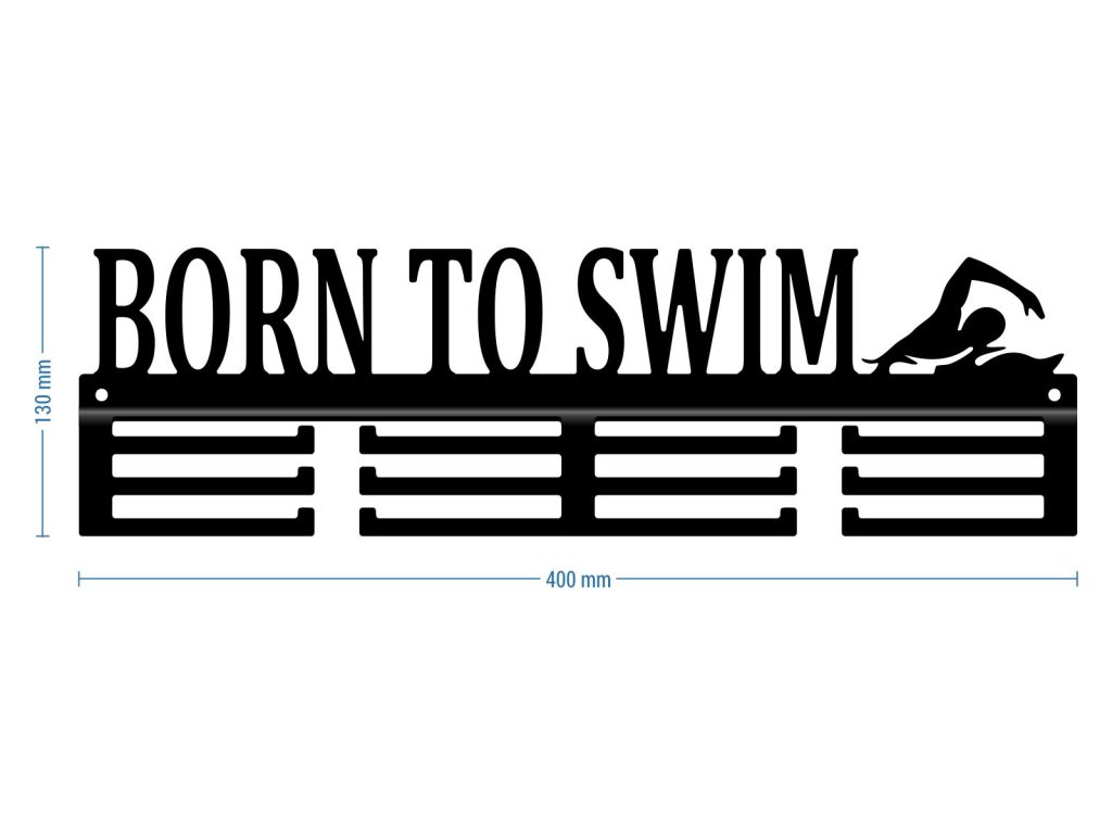 Medal Hanger Born to swim 40 cm - Image 3