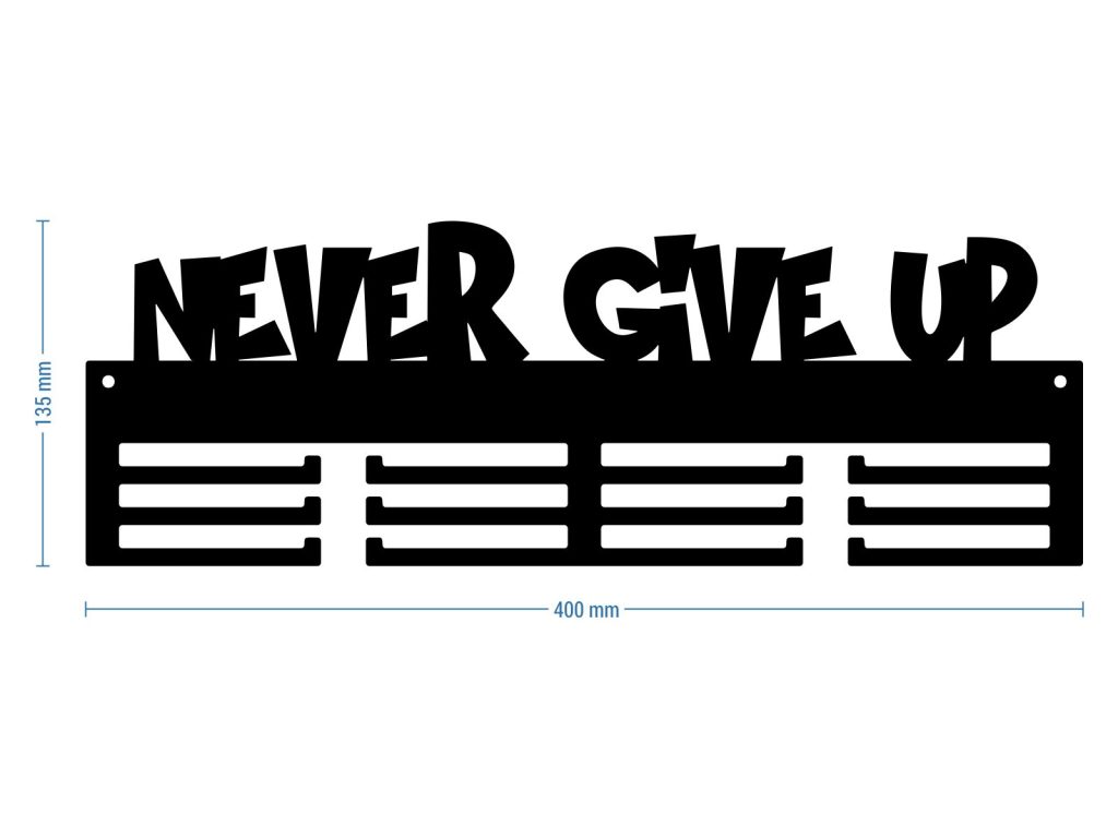 Medal Hanger Never give up 40 cm - Image 3
