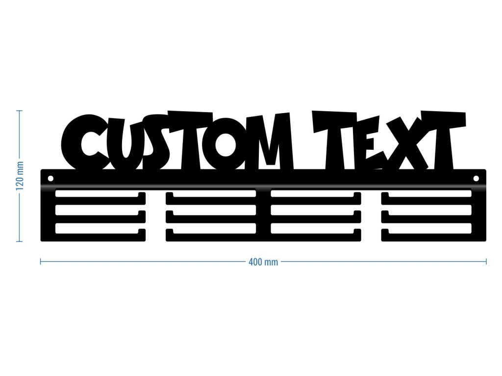 Personalised Medal Hanger Custom Text 40 cm - Image 3