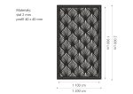 Garden Screen Panel neu 3 1,2m x 2m - Image 2