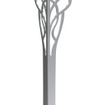 Table leg Louis Chrome