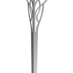 Table leg Louis Chrome