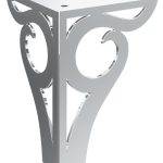 Furniture leg Gian chrome
