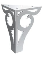 Furniture leg Gian chrome