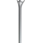 Table leg Gian chrome