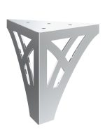 Tracery furniture leg in chrome