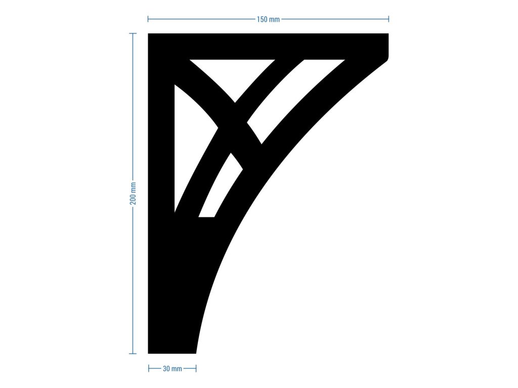 Dresser Leg Tracery Chrome 20 cm - Image 4