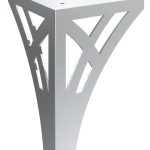 Cabinet leg Tracery chrome