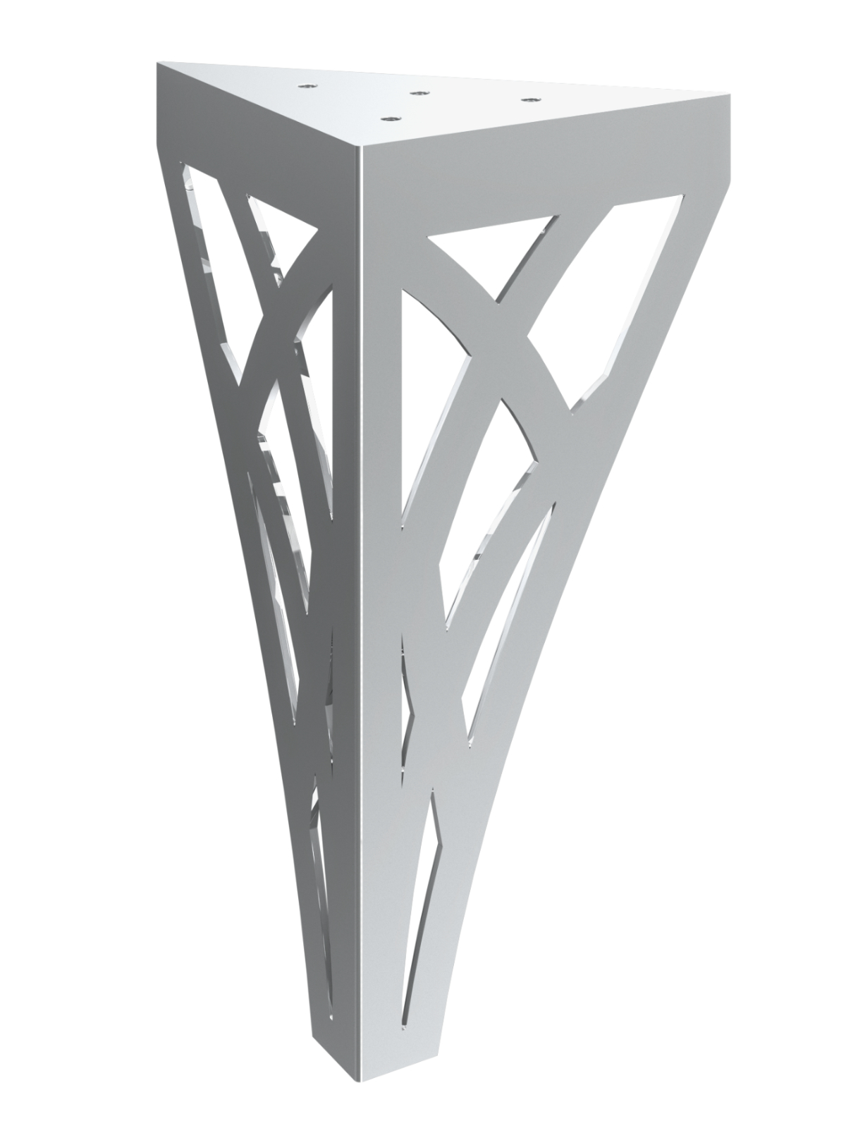 Tracery furniture leg in chrome Tracery furniture leg in chrome