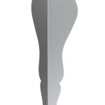 Table leg Henry chrome