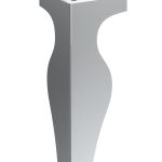 Cabinet leg Ernest chrome