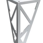 Furniture leg Polygon chrome