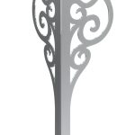 Table leg Royal chrome