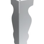 Charlotte furniture leg in chrome