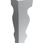 Cabinet leg Charlotte chrome