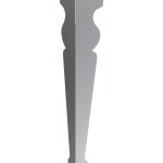 Table leg Charlotte chrome