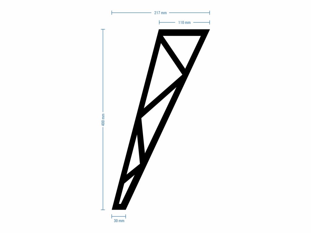 Coffee Table Leg Focus Chrome 40 cm - Image 4