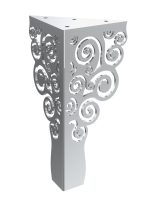 Cabinet leg Flores chrome