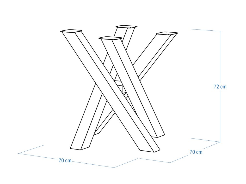 Metal Table Leg Mediolan S - Image 4