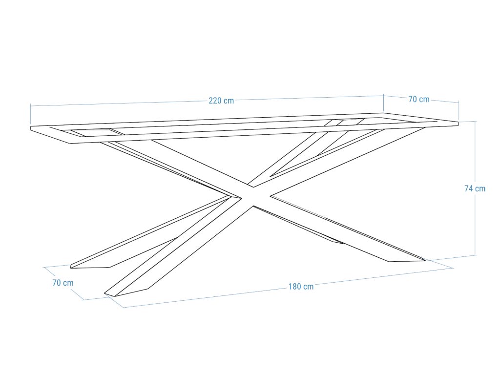 Metal Table Leg for Stone Top Spider XL - Image 4